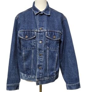 Vintage Gap Pioneer Jacket Mens Small Blue Denim Jean Western Workwear 90s
